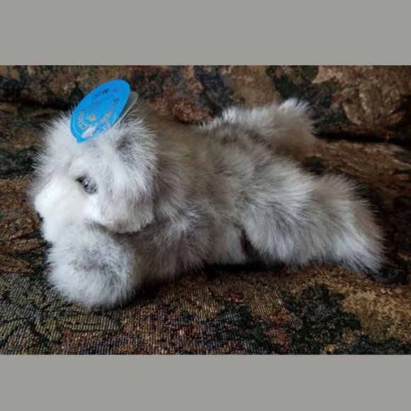 Grey wolf, small, soft toy, plush toy, realistic looking, animal toy classic - Picture 7 of 9